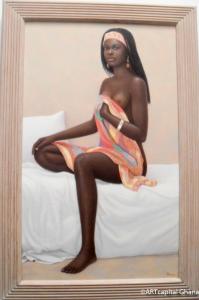AICHA ASSISE; Bernard Mens, oil on canvas